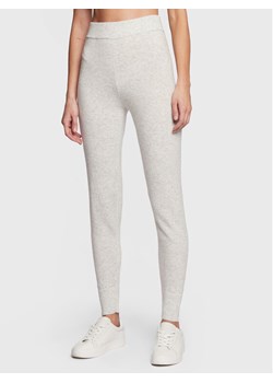 Gina Tricot Spodnie dzianinowe Melia 18114 Szary Slim Fit ze sklepu MODIVO w kategorii Spodnie damskie - zdjęcie 182689571