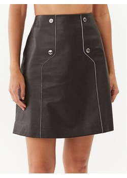 Boss Spódnica skórzana Seminta 50495166 Czarny Regular Fit ze sklepu MODIVO w kategorii Spódnice - zdjęcie 182689772