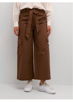 Kaffe Spodnie materiałowe Jumper 10507581 Brązowy Regular Fit ze sklepu MODIVO w kategorii Spodnie damskie - zdjęcie 182689993