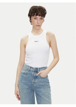 Pepe Jeans Top Marian PL506035 Biały Slim Fit ze sklepu MODIVO w kategorii Bluzki damskie - zdjęcie 182690151