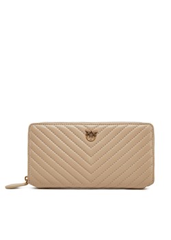 PINKO Duży Portfel Damski Ryder Zip Around AI 24-25 PCPL 100250 A0GK Beżowy ze sklepu MODIVO w kategorii Portfele damskie - zdjęcie 182690312
