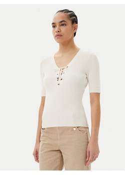 Morgan Sweter 251-MFEMI Beżowy Slim Fit ze sklepu MODIVO w kategorii Swetry damskie - zdjęcie 182690464