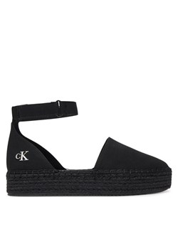 Calvin Klein Jeans Espadryle Flatform Espadrille Sling Mg YW0YW01735 Czarny ze sklepu MODIVO w kategorii Espadryle damskie - zdjęcie 182690471
