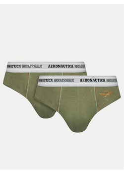 Aeronautica Militare Komplet 2 par slipów AM1USL002 Khaki ze sklepu MODIVO w kategorii Majtki męskie - zdjęcie 182690544
