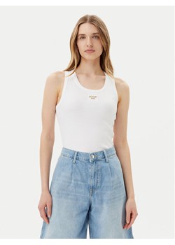 JOOP! Jeans Top 30046103 Biały Slim Fit ze sklepu MODIVO w kategorii Bluzki damskie - zdjęcie 182690732