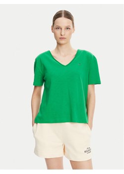 Tommy Hilfiger T-Shirt WW0WW43901 Zielony Relaxed Fit ze sklepu MODIVO w kategorii Bluzki damskie - zdjęcie 182690752