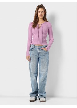Noisy May Bluzka Freya 27028880 Różowy Slim Fit ze sklepu MODIVO w kategorii Bluzki damskie - zdjęcie 182690872