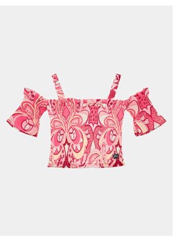 Guess Bluzka J4GH01 WA2T0 Różowy Regular Fit ze sklepu MODIVO w kategorii Bluzki dziewczęce - zdjęcie 182690933