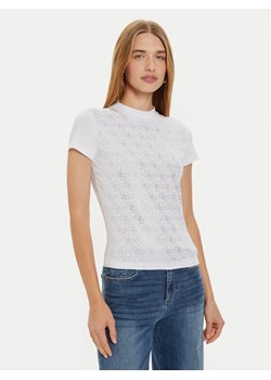 Guess T-Shirt W4BI26 J1314 Biały Slim Fit ze sklepu MODIVO w kategorii Bluzki damskie - zdjęcie 182691014