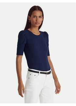 LAUREN RALPH LAUREN Bluzka 200902618001 Granatowy Slim Fit ze sklepu MODIVO w kategorii Bluzki damskie - zdjęcie 182691172