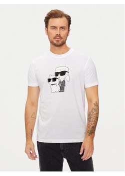 KARL LAGERFELD T-Shirt 755061 544241 Biały Regular Fit ze sklepu MODIVO w kategorii T-shirty męskie - zdjęcie 182691364