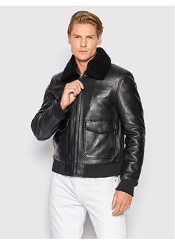 Serge Pariente Kurtka skórzana Style 18 Czarny Regular Fit ze sklepu MODIVO w kategorii Kurtki męskie - zdjęcie 182691614