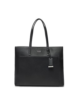 Calvin Klein Torebka Ck Must Medium Shopper_Caviar K60K613086 Czarny ze sklepu MODIVO w kategorii Torebki damskie - zdjęcie 182691671