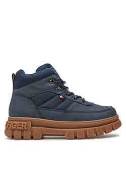 Tommy Hilfiger Trzewiki Lace-Up Bootie T3X5-33707-1492 S Granatowy ze sklepu MODIVO w kategorii Buty zimowe dziecięce - zdjęcie 182692092