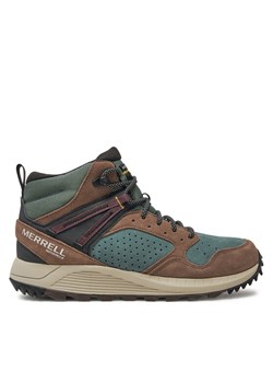 Merrell Trapery Wildwood Mid Ltr Wp J068031 Zielony ze sklepu MODIVO w kategorii Buty zimowe męskie - zdjęcie 182692593
