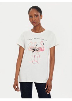 ViCOLO T-Shirt RB0910 Écru Regular Fit ze sklepu MODIVO w kategorii Bluzki damskie - zdjęcie 182692594