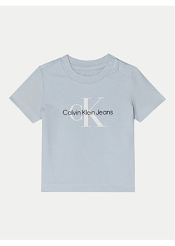 Calvin Klein Jeans T-Shirt Monogram IN0IN00001 Błękitny Regular Fit ze sklepu MODIVO w kategorii T-shirty chłopięce - zdjęcie 182692641