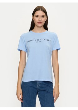 Tommy Hilfiger T-Shirt Logo WW0WW40276 Niebieski Regular Fit ze sklepu MODIVO w kategorii Bluzki damskie - zdjęcie 182692673