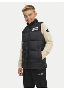 Jack&Jones Junior Kamizelka Toby 12236914 Czarny Regular Fit ze sklepu MODIVO w kategorii Kamizelki chłopięce - zdjęcie 182692721