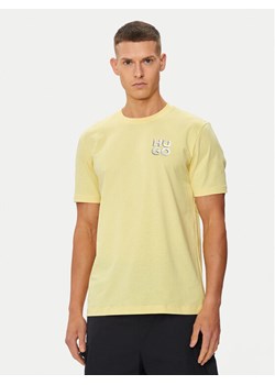 Hugo T-Shirt Detzington241 50508944 Żółty Regular Fit ze sklepu MODIVO w kategorii T-shirty męskie - zdjęcie 182692861