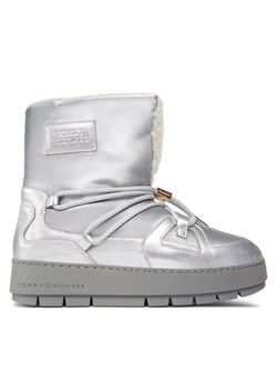 Tommy Hilfiger Śniegowce Tommy Essential Silver Snowboot FW0FW07506 Szary ze sklepu MODIVO w kategorii Śniegowce damskie - zdjęcie 182693033