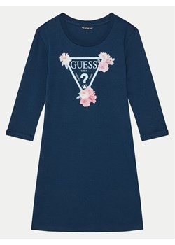 Guess Sukienka codzienna J3YK13 KA6W4 Błękitny Regular Fit ze sklepu MODIVO w kategorii Sukienki dziewczęce - zdjęcie 182693093