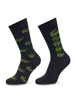 Lacoste Zestaw 2 par wysokich skarpet męskich RA1513 Granatowy ze sklepu MODIVO w kategorii Skarpetki męskie - zdjęcie 182693424
