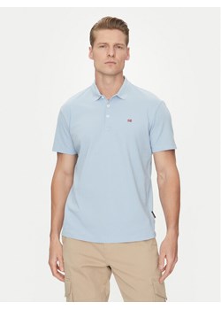 Napapijri Polo Ealis NP0A4H8B Błękitny Regular Fit ze sklepu MODIVO w kategorii T-shirty męskie - zdjęcie 182693651