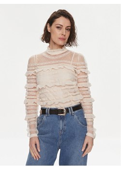 TWINSET Bluzka 241TP2041 Beżowy Regular Fit ze sklepu MODIVO w kategorii Bluzki damskie - zdjęcie 182693704