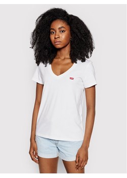 Levi's® T-Shirt Perfect V-Neck Tee 85341-0002 Biały Regular Fit ze sklepu MODIVO w kategorii Bluzki damskie - zdjęcie 182693911