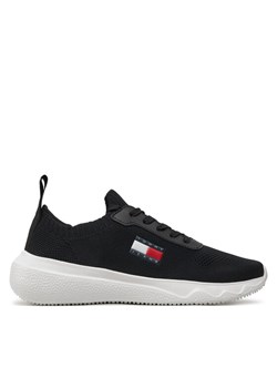 Tommy Jeans Sneakersy Tjw Knit Runner EN0EN02564 Czarny ze sklepu MODIVO w kategorii Buty sportowe damskie - zdjęcie 182694002