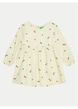 United Colors Of Benetton Sukienka codzienna 40CYGV020 Beżowy Regular Fit ze sklepu MODIVO w kategorii Sukienki dziewczęce - zdjęcie 182694103