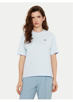 Lacoste T-Shirt TF7215 Błękitny Regular Fit ze sklepu MODIVO w kategorii Bluzki damskie - zdjęcie 182694231