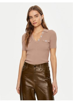 Guess Sweter W5RR25 Z2U00 Beżowy Regular Fit ze sklepu MODIVO w kategorii Swetry damskie - zdjęcie 182694370