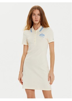 Tommy Hilfiger Sukienka codzienna Varsity WW0WW43841 Beżowy Slim Fit ze sklepu MODIVO w kategorii Sukienki - zdjęcie 182694491