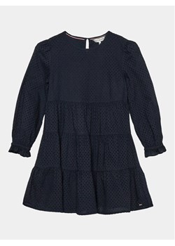 Tommy Hilfiger Sukienka codzienna Broderie Anglaise KG0KG07779 D Niebieski Regular Fit ze sklepu MODIVO w kategorii Sukienki dziewczęce - zdjęcie 182694521