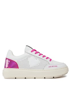 LOVE MOSCHINO Sneakersy JA15274G1IJC410B Biały ze sklepu MODIVO w kategorii Buty sportowe damskie - zdjęcie 182695533