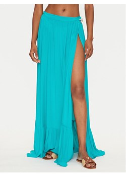 Guess Spódnica maxi E5GD05 WH3X2 Turkusowy Regular Fit ze sklepu MODIVO w kategorii Odzież plażowa - zdjęcie 182695740