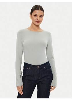 Gina Tricot Bluzka 23221 Szary Slim Fit ze sklepu MODIVO w kategorii Bluzki damskie - zdjęcie 182695964