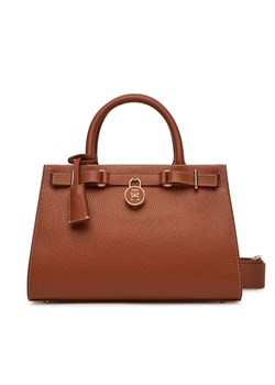 Tommy Hilfiger Torebka American Icon Mini Tote Leather AW0AW17188 Brązowy ze sklepu MODIVO w kategorii Kuferki - zdjęcie 182696131