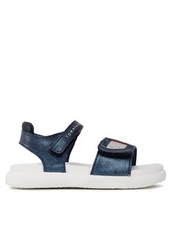 Tommy Hilfiger Sandały Strass Heart Velcro Sandal T1A2-32752-1367 S Granatowy ze sklepu MODIVO w kategorii Sandały dziecięce - zdjęcie 182696312