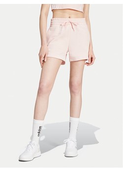 adidas Szorty sportowe Essentials Small Logo JH3683 Różowy Loose Fit ze sklepu MODIVO w kategorii Szorty - zdjęcie 182696412