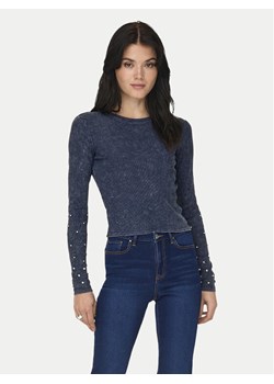 ONLY Bluzka Valerie 15326874 Granatowy Slim Fit ze sklepu MODIVO w kategorii Bluzki damskie - zdjęcie 182696534