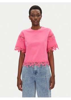 Morgan T-Shirt 251-DFUTUR M Różowy Regular Fit ze sklepu MODIVO w kategorii Bluzki damskie - zdjęcie 182696592
