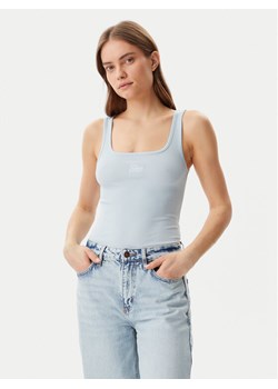 Guess Jeans Top W5GP26 KA0H1 Niebieski Regular Fit ze sklepu MODIVO w kategorii Bluzki damskie - zdjęcie 182696732