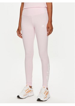 adidas Legginsy SPORT INSPIRED LOUNGEWEAR ESSENTIALS HIGH-WAISTED LOGO LEGGINGS ID0024 Różowy ze sklepu MODIVO w kategorii Spodnie damskie - zdjęcie 182696772