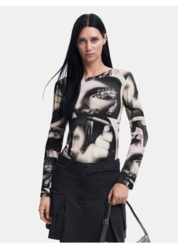 Desigual Bluzka Surrealismo 24WWTK49 Szary Slim Fit ze sklepu MODIVO w kategorii Bluzki damskie - zdjęcie 182696783
