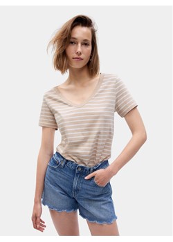Gap T-Shirt 740140-58 Beżowy Regular Fit ze sklepu MODIVO w kategorii Bluzki damskie - zdjęcie 182697140