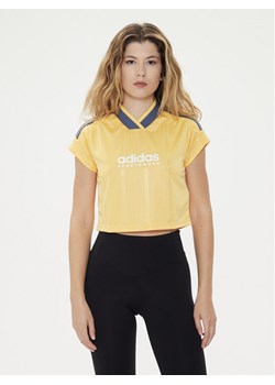 adidas T-Shirt Tiro Summer IS0726 Żółty Slim Fit ze sklepu MODIVO w kategorii Bluzki damskie - zdjęcie 182697290