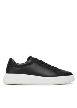 Calvin Klein Sneakersy Low Top Lace Up Lth HM0HM01016 Czarny ze sklepu MODIVO w kategorii Buty sportowe męskie - zdjęcie 182697321